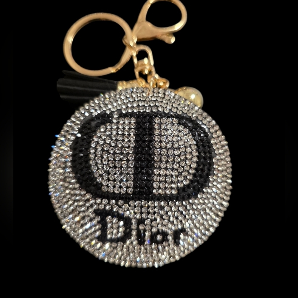Luxury CD Bag Charm Keychain with Tassel
